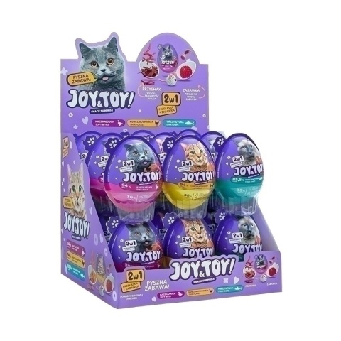 JOY&TOY! SNACK SUPRISE DLA KOTA 2w1 ZABAWKA+SMAKOŁYK 20g KACZKA /18