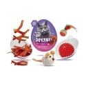 JOY&TOY! SNACK SUPRISE DLA KOTA 2w1 ZABAWKA+SMAKOŁYK 20g KACZKA /18