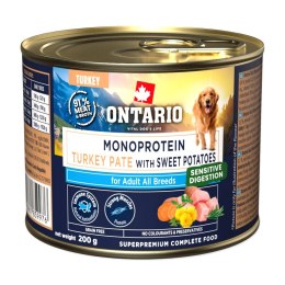 ONTARIO Adult Monoproteinowa konserwa Pâté z indyka ze słodkimi ziemniakami 200 g (214-859976)