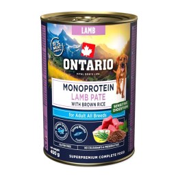ONTARIO Adult Monoproteinowe Pâté z jagnięciny z brązowym ryżem 400 g (214-860033)