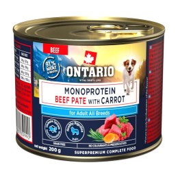 ONTARIO Adult Monoproteinowe Pâté z wołowiny z marchewką 200 g (214-859990)