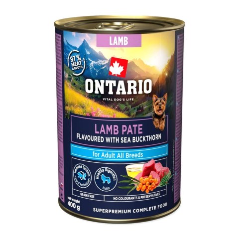 ONTARIO Adult Pâté z jagnięciny ze smakiem rokitnika 400 g (214-859877)