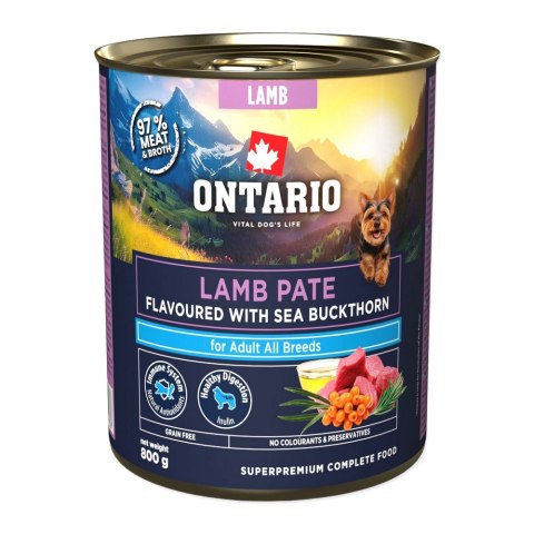 ONTARIO Adult Pâté z jagnięciny ze smakiem rokitnika 800 g (214-859938)