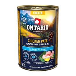 ONTARIO Puppy Pâté z kurczaka ze smakiem Spiruliny 400 g (214-859846)