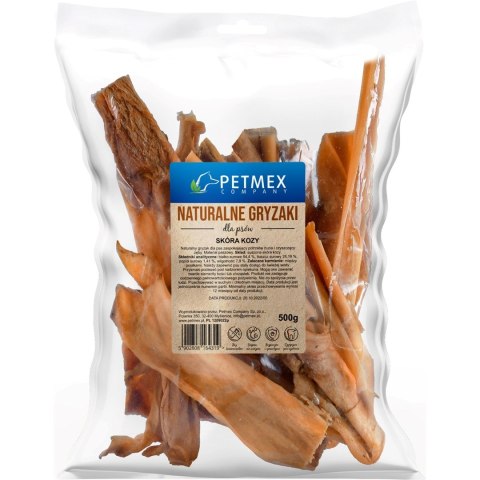 PETMEX Naturalny gryzak skóra kozy przysmak dla psa 500g PETMEX