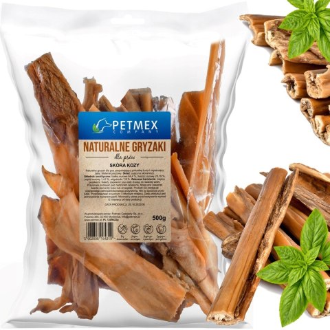 PETMEX Naturalny gryzak skóra kozy przysmak dla psa 500g PETMEX