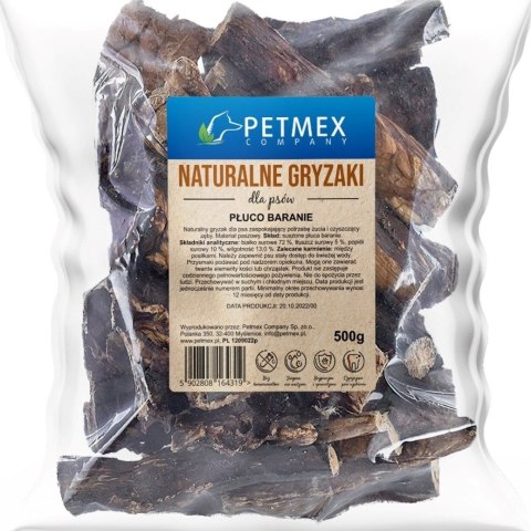 PETMEX Płuco Baranie gryzak przysmak dla psa 500g PETMEX