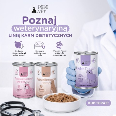 Paka Zwierzaka Pepe Vet Karma mokra Light Rabbit 400g PAKA ZWIERZAKA