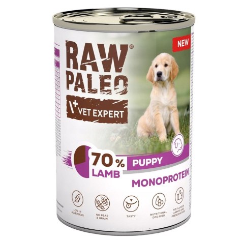 VetExpert Raw Paleo Jagnięcina szczeniak puszka 400g VetExpert