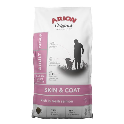 Arion original skin&coat med sucha karma dla psa 12kg ARION