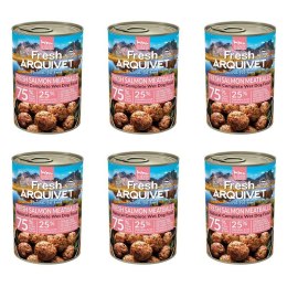 Arquivet Fresh klopsiki z łososiem, marchewką i groszkiem 6x400g