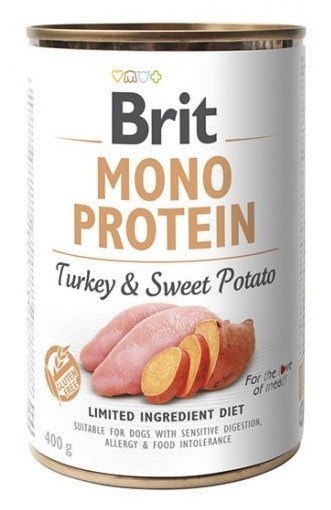BRIT MONO PROTEIN indyk z batatem - mokra karma dla psa - 400g Brit