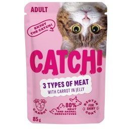 CATCH 3 różne mięsa z marchewką w galaretce (kurczak,kaczka, wołowina) 85g CATCH