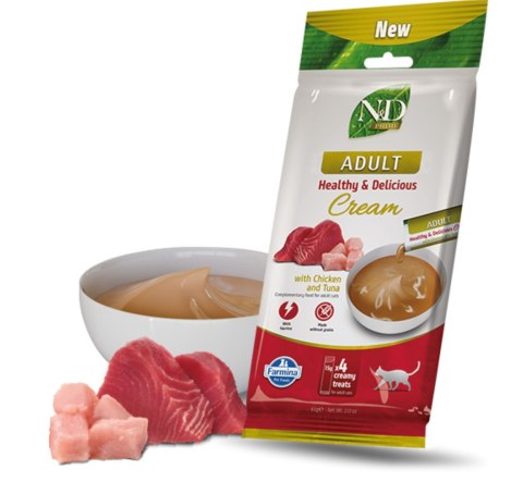 FARMINA N&D PRIME CAT CREAM WITH CHICKEN & TUNA ADULT 60gr Farmina