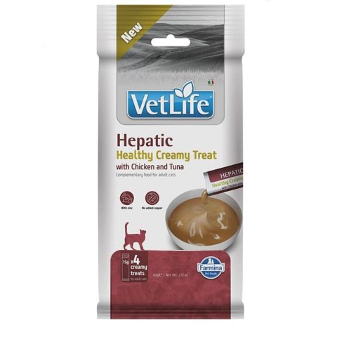 FARMINA VET LIFE CAT HEPATIC CREAMY TREAT WITH CHICKEN & TUNA 60gr Farmina