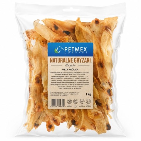 PETMEX Uszy Królika 1kg PETMEX