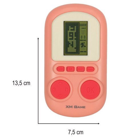 Gra elektroniczna zręcznościowa mini konsola przenośna kieszonkowa tetris różowa Kik Sp. z o. o. Sp. k. Gra elektroniczna zręcznościowa mini konsola przenośna kieszonkowa tetris różowa Kik Sp. z o. o. Sp. k.