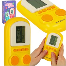 Gra elektroniczna zręcznościowa mini konsola przenośna kieszonkowa tetris żółty Kik Sp. z o. o. Sp. k.