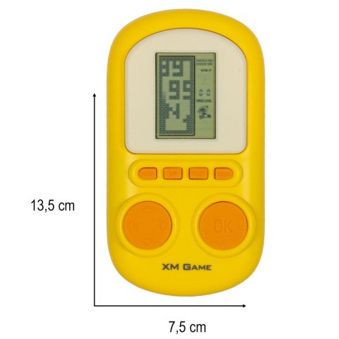 Gra elektroniczna zręcznościowa mini konsola przenośna kieszonkowa tetris żółty Kik Sp. z o. o. Sp. k. Gra elektroniczna zręcznościowa mini konsola przenośna kieszonkowa tetris żółty Kik Sp. z o. o. Sp. k.
