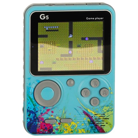 Konsola przenośna do gier mini retro niebieska Kik Sp. z o. o. Sp. k. Konsola przenośna do gier mini retro niebieska Kik Sp. z o. o. Sp. k.