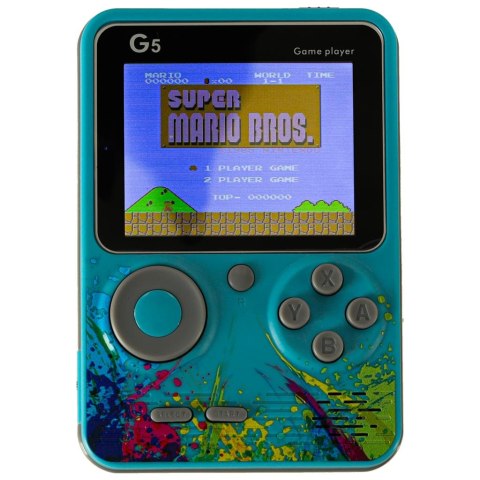 Konsola przenośna do gier mini retro niebieska Kik Sp. z o. o. Sp. k. Konsola przenośna do gier mini retro niebieska Kik Sp. z o. o. Sp. k.