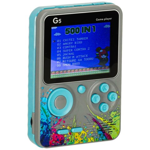 Konsola przenośna do gier mini retro szara Kik Sp. z o. o. Sp. k. Konsola przenośna do gier mini retro szara Kik Sp. z o. o. Sp. k.