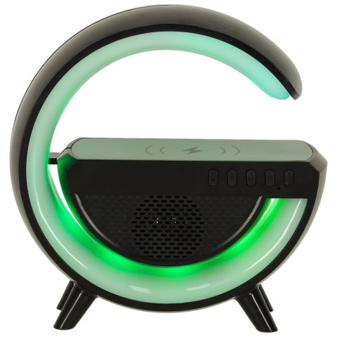 Lampka LED Gamingowa RGB głośnik ładowarka indukcyjna czarna Kik Sp. z o. o. Sp. k. Lampka LED Gamingowa RGB głośnik ładowarka indukcyjna czarna Kik Sp. z o. o. Sp. k.