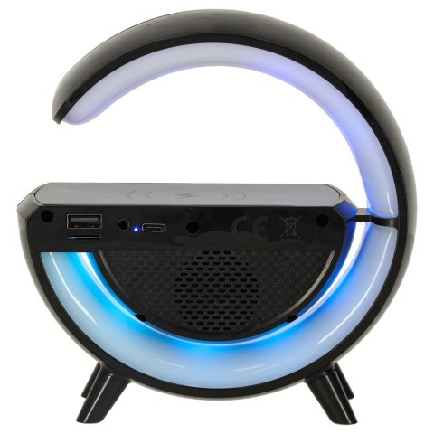 Lampka LED Gamingowa RGB głośnik ładowarka indukcyjna czarna Kik Sp. z o. o. Sp. k. Lampka LED Gamingowa RGB głośnik ładowarka indukcyjna czarna Kik Sp. z o. o. Sp. k.
