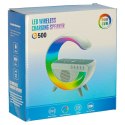 Lampka LED Gamingowa RGB głośnik ładowarka indukcyjna czarna Kik Sp. z o. o. Sp. k.