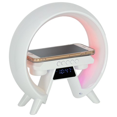 Lampka LED Gamingowa RGB głośnik ładowarka indukcyjna radio budzik zegar Kik Sp. z o. o. Sp. k. Lampka LED Gamingowa RGB głośnik ładowarka indukcyjna radio budzik zegar Kik Sp. z o. o. Sp. k.