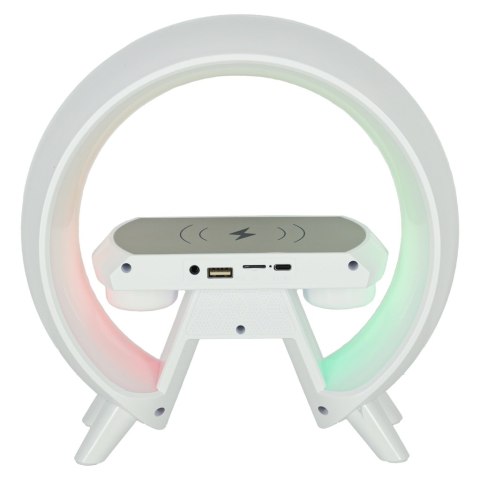 Lampka LED Gamingowa RGB głośnik ładowarka indukcyjna radio budzik zegar Kik Sp. z o. o. Sp. k. Lampka LED Gamingowa RGB głośnik ładowarka indukcyjna radio budzik zegar Kik Sp. z o. o. Sp. k.
