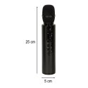Mikrofon bezprzewodowy karaoke dla dzieci głośnik Bluetooth 2000mAh karta SD USB wysoka jakość czarny Kik Sp. z o. o. Sp. k.