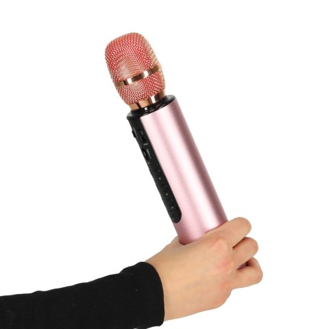 Mikrofon bezprzewodowy karaoke dla dzieci głośnik Bluetooth 2000mAh karta SD USB wysoka jakość różowy Kik Sp. z o. o. Sp. k. Mikrofon bezprzewodowy karaoke dla dzieci głośnik Bluetooth 2000mAh karta SD USB wysoka jakość różowy Kik Sp. z o. o. Sp. k.