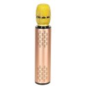 Mikrofon bezprzewodowy karaoke dla dzieci głośnik Bluetooth 2000mAh karta SD USB wysoka jakość złoty Kik Sp. z o. o. Sp. k.