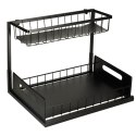 Organizer szafka półka kuchenna kosz pod zlew umywalkę wysuwana półka pojemnik 2-poziomowy metal Kik Sp. z o. o. Sp. k.