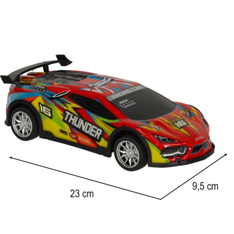 Samochód RC sportowy zdalnie sterowany na pilot auto wyścigowe drift z LED światłami czerwony Kik Sp. z o. o. Sp. k. Samochód RC sportowy zdalnie sterowany na pilot auto wyścigowe drift z LED światłami czerwony Kik Sp. z o. o. Sp. k.