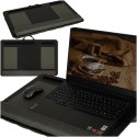 Stolik pod laptopa przenośny taca do łóżka na kolana podstawka czarny z poduszką Kik Sp. z o. o. Sp. k.