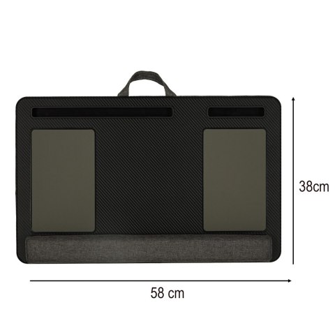 Stolik pod laptopa przenośny taca do łóżka na kolana podstawka czarny z poduszką Kik Sp. z o. o. Sp. k. Stolik pod laptopa przenośny taca do łóżka na kolana podstawka czarny z poduszką Kik Sp. z o. o. Sp. k.