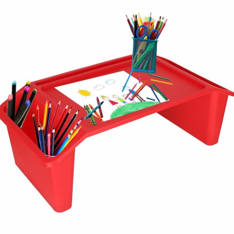 Stolik pod laptopa z organizerem podróżny samochodowy dla dzieci z kieszeniami śniadaniowy podstawka przenośny stabilny czerwony Kik Sp. z o. o. Sp. k. Stolik pod laptopa z organizerem podróżny samochodowy dla dzieci z kieszeniami śniadaniowy podstawka przenośny stabilny czerwony Kik Sp. z o. o. Sp. k.