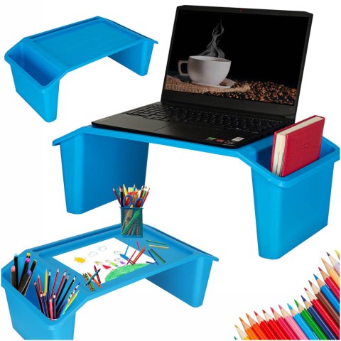 Stolik pod laptopa z organizerem podróżny samochodowy dla dzieci z kieszeniami śniadaniowy podstawka przenośny stabilny niebiesk Kik Sp. z o. o. Sp. k. Stolik pod laptopa z organizerem podróżny samochodowy dla dzieci z kieszeniami śniadaniowy podstawka przenośny stabilny niebiesk Kik Sp. z o. o. Sp. k.