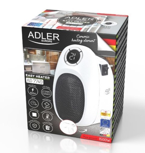 Termowentylator Adler AD 7749 Termowentylator Easy heater grzejnik elektryczny farelka 1500W FOX Sp. z o. o. Termowentylator Adler AD 7749 Termowentylator Easy heater grzejnik elektryczny farelka 1500W FOX Sp. z o. o.