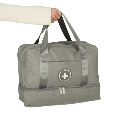 Torba podróżna bagaż podręczny do samolotu podróżna turystyczna pojemna uchwyt kieszenie 39x18x30 szara Kik Sp. z o. o. Sp. k. Torba podróżna bagaż podręczny do samolotu podróżna turystyczna pojemna uchwyt kieszenie 39x18x30 szara Kik Sp. z o. o. Sp. k.