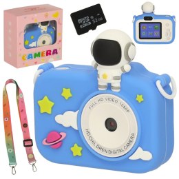 Aparat cyfrowy fotograficzny dla dzieci kamera zabawka + karta 32GB niebieski astronauta Kik Sp. z o. o. Sp. k.