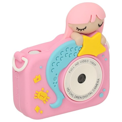 Aparat cyfrowy fotograficzny dla dzieci kamera zabawka + karta 32GB różowy syrenka Kik Sp. z o. o. Sp. k. Aparat cyfrowy fotograficzny dla dzieci kamera zabawka + karta 32GB różowy syrenka Kik Sp. z o. o. Sp. k.