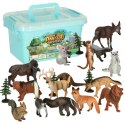 Figurki zwierząt zwierzęta zoo safari farma akcesoria skrzynka 19 el. Kik Sp. z o. o. Sp. k.
