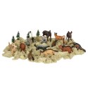 Figurki zwierząt zwierzęta zoo safari farma akcesoria skrzynka 19 el. Kik Sp. z o. o. Sp. k.