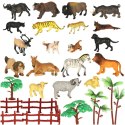 Figurki zwierząt zwierzęta zoo safari farma akcesoria skrzynka 31 el. Kik Sp. z o. o. Sp. k.