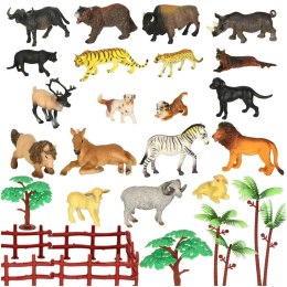 Figurki zwierząt zwierzęta zoo safari farma akcesoria skrzynka 31 el. Kik Sp. z o. o. Sp. k.