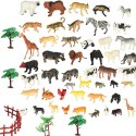 Figurki zwierząt zwierzęta zoo safari farma akcesoria skrzynka 59 el. Kik Sp. z o. o. Sp. k.