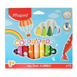 Flamastry mazaki dla małych dzieci 1+ Maped 12 kolorów CX Sp. z o. o.